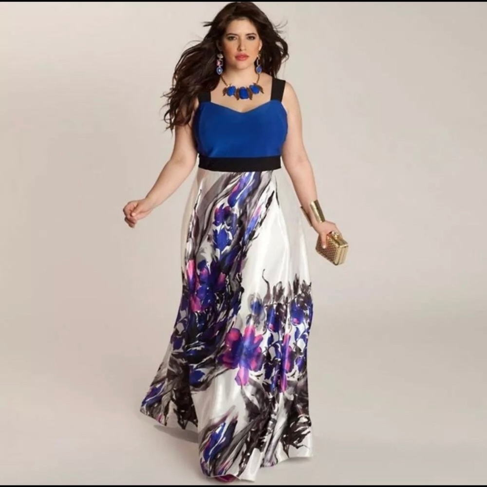 Women Dress Sleeveless Flower Print Long Maxi
